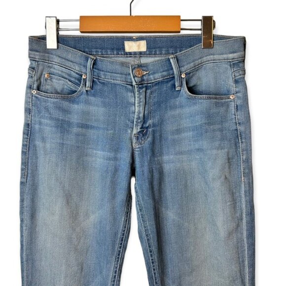 MOTHER The Runaway Skinny Flare Jeans in Light Kitty 28 - Picture 4 of 12